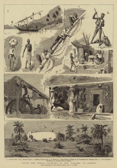 Weltumsegelung in der Ceylon, XI, Bombay von Charles Edwin Fripp